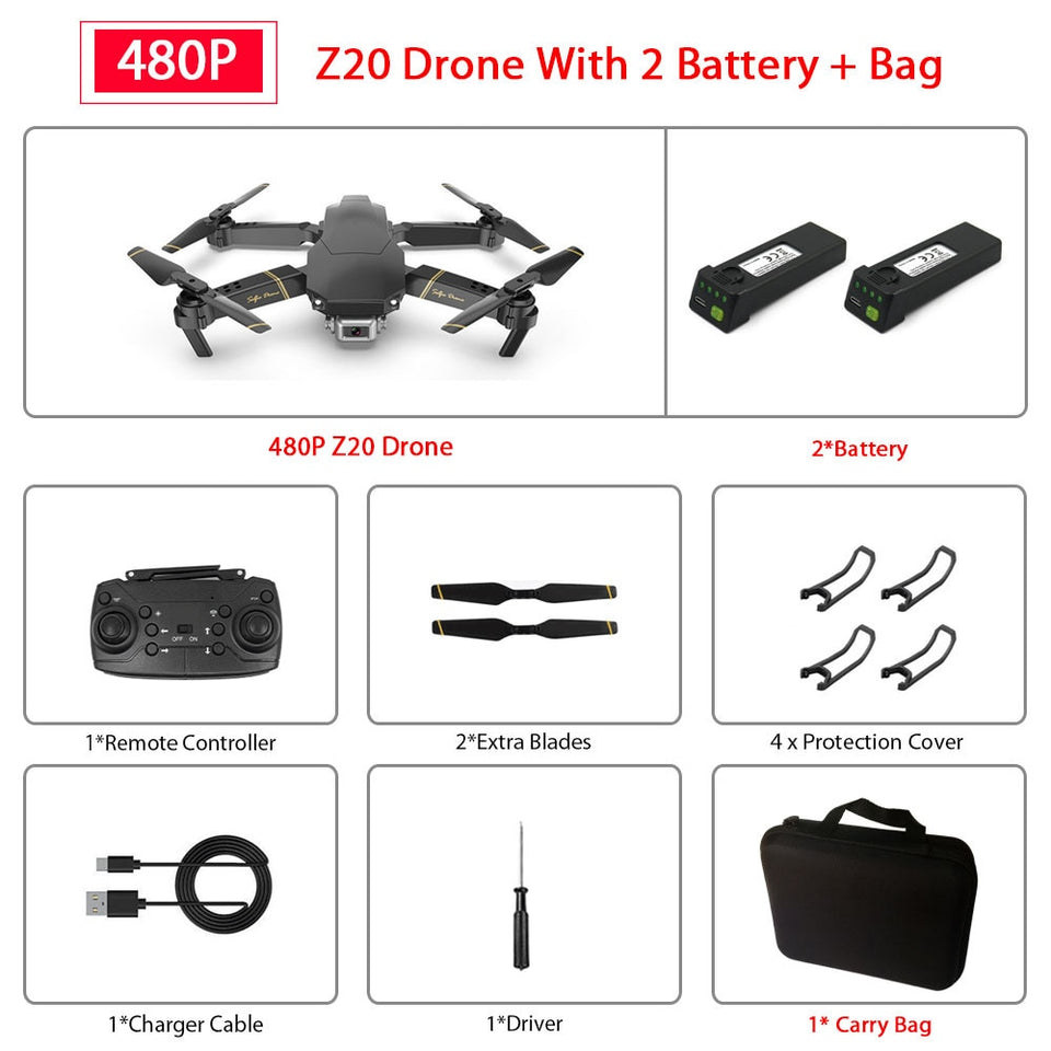 Drone Z20 RC HD Dual Camera 480P/1080P